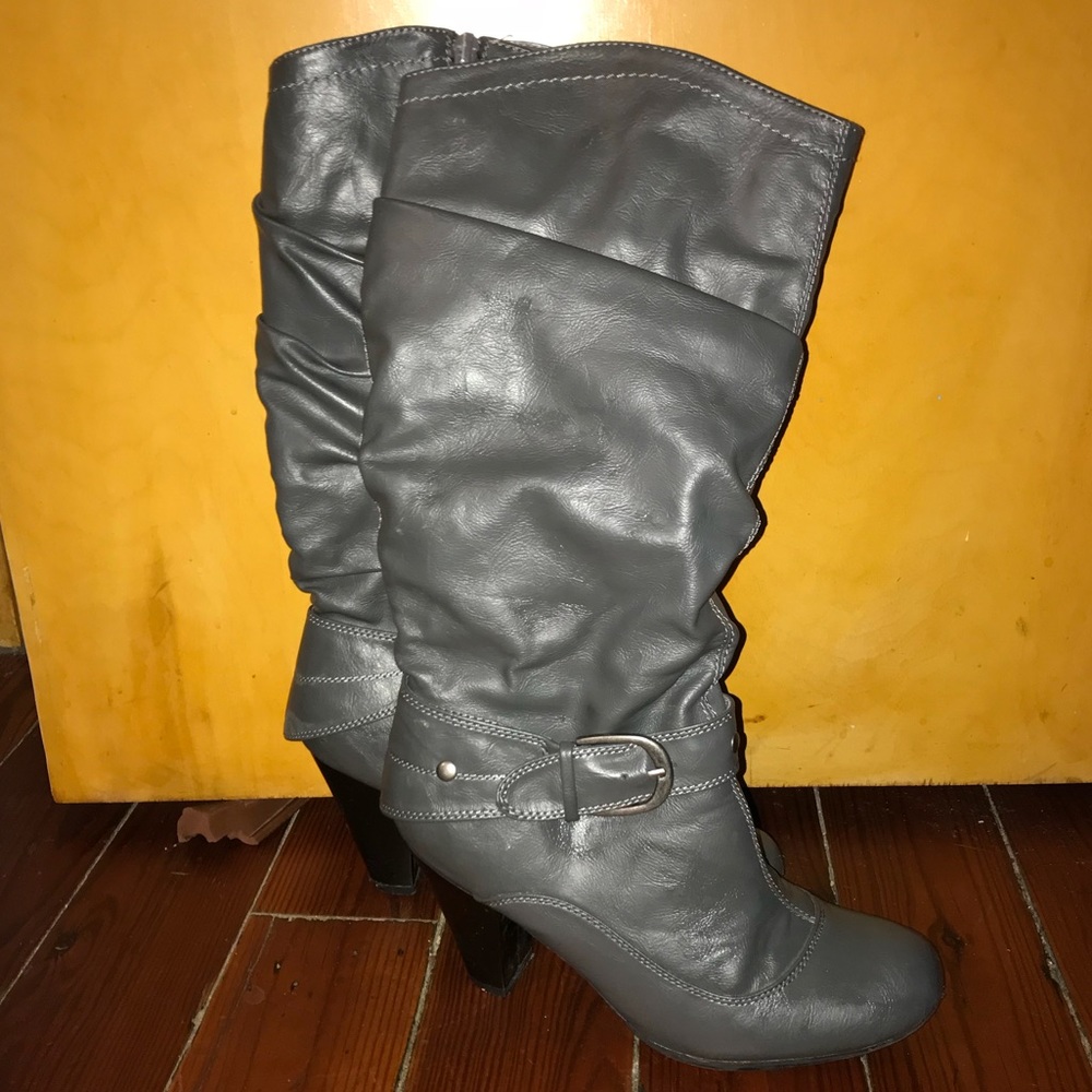 Gray boots